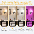 Vimhou Peel and Stick Wall Sconces, Stick On Wall Sconce Set of 2, Battery - Image 4