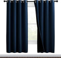 NICETOWN Moroccan Blue Full Shade Curtain Panels, Pair of Thermal Insulated & by NICETOWN
