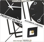 Wall Clock with Pendulum, Silent Quality Quartz Battery Operated, Modern Large - Image 2