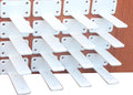 16 Pack - 5 inch White Hidden L Shelf Bracket Iron Floating Shelf Brackets by MHMYDZ