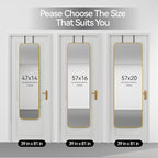 SCWF-GZ 57x16 Door Hanging Full Length Mirror, Floor Stand Wall Mounted Metal - Image 9