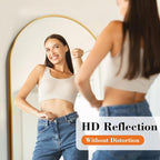 Sweetcrispy 58"x19" Arched Full Length Mirror, Leaning or Standing Full Body - Image 3