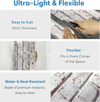 COMSTICKC 3D Faux Brick Wall Panel Peel and Stick, Ultra-Light Thin PVC Brick - Image 5