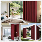 Joydeco Blackout Patio Sliding Door Curtains 90 Inches Long, Grommet Privacy - Image 4