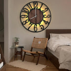 LEIKE Large LED Wall Clocks, Non Ticking, Battery Operated Rustic Round Modern - Image 7