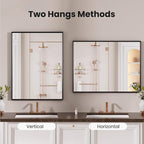 LOAAO Black Bathroom Mirror 22"X30" - Image 3