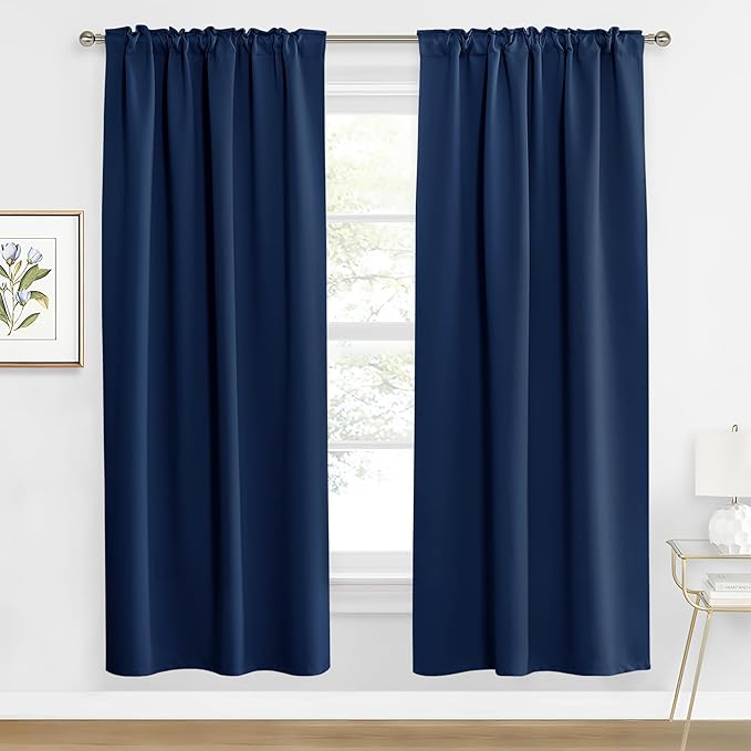 RYB HOME Blackout Curtains for Living Room, Back Tab & Rod Pocket Top by RYBHOME