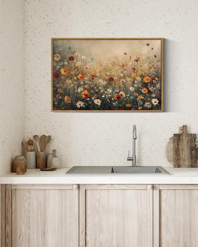 InSimSea Framed Canvas Wall Art Vintage Decor, Wall Decor - Image 5