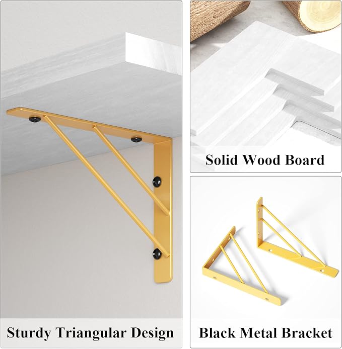 Love-KANKEI Corner Shelf Wall Mounted, Floating Wall Shelves - Image 6