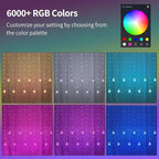Color Changing Wishing Ball Curtain Lights, 9.8 x 3.3 FT RGB LED Fairy Light - Image 4