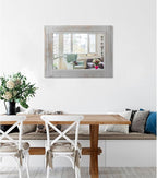Rustic Mirror Wooden Frame Rectangular Antique Wall Mirror Decor Farmhouse - Image 2