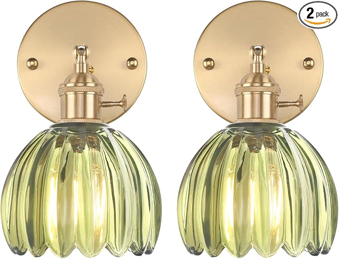 Shenmoyl Vintage Wall Sconces Set of 2 by Shenmoyl
