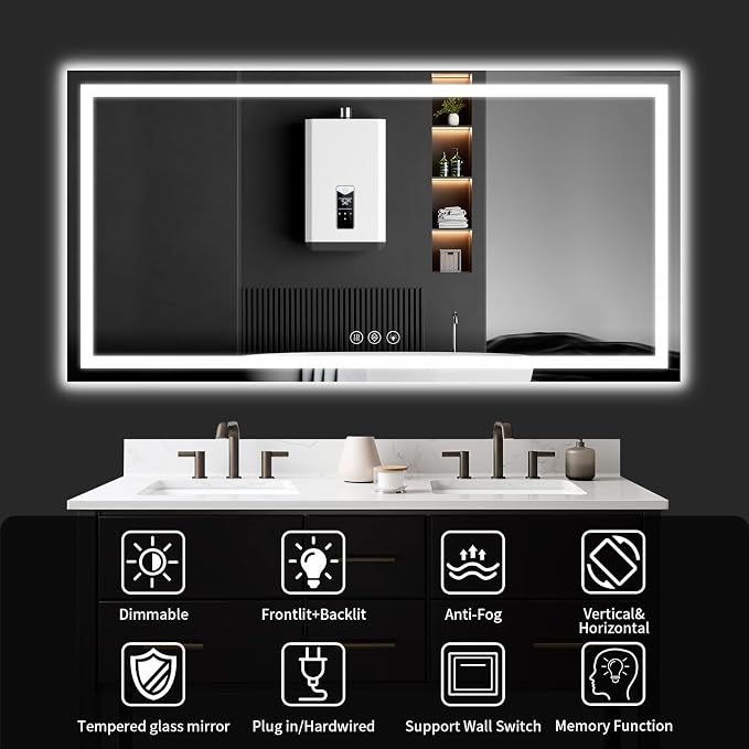 30"x60" LED Bathroom Mirror - Image 8