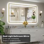 72x40 Inch LED Bathroom Mirror - Image 3