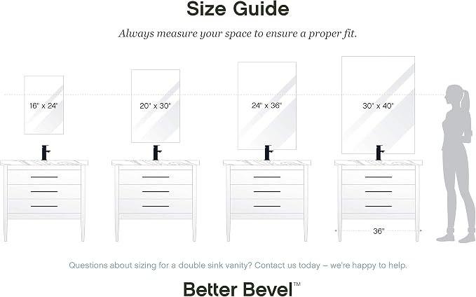 Better Bevel Frameless Square Mirror - Image 6