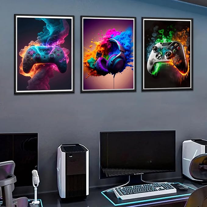 BGFCE Gaming Room Decor Wall Art, Video Theme Canvas Posters - Image 2