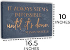 HoneyKICK Nelson Mandela Inspirational Quote Canvas Wall Art - Image 7