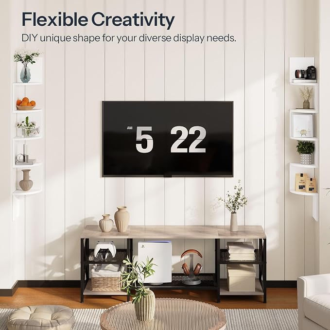 HOOBRO Corner Shelf Wall-Mounted, 5-Tier Corner Bookshelves - Image 3