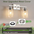 Unicozin 2 Light Bathroom Light Fixtures, Modern Vanity Lights Over Mirror - Image 5
