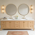 WallBeyond Round Wood Mirror - Image 4