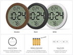 Digital Wall Clock with Date, Indoor Temperature, Battery-Operated Digital Clock - Image 6