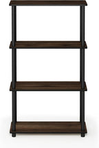 Furinno Turn-N-Tube 4-Tier Multipurpose Shelf Display Rack, Round Tubes - Image 4