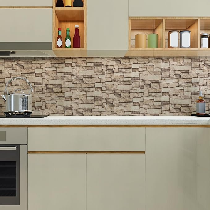 10PCS 3D Wall Panels Peel and Stick Foam, Self-Adhesive Decorative 3D Brick - Image 4