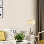 Grasscloth Peel and Stick Wallpaper Beige Faux Linen Wallpaper 15.7inch x - Image 8