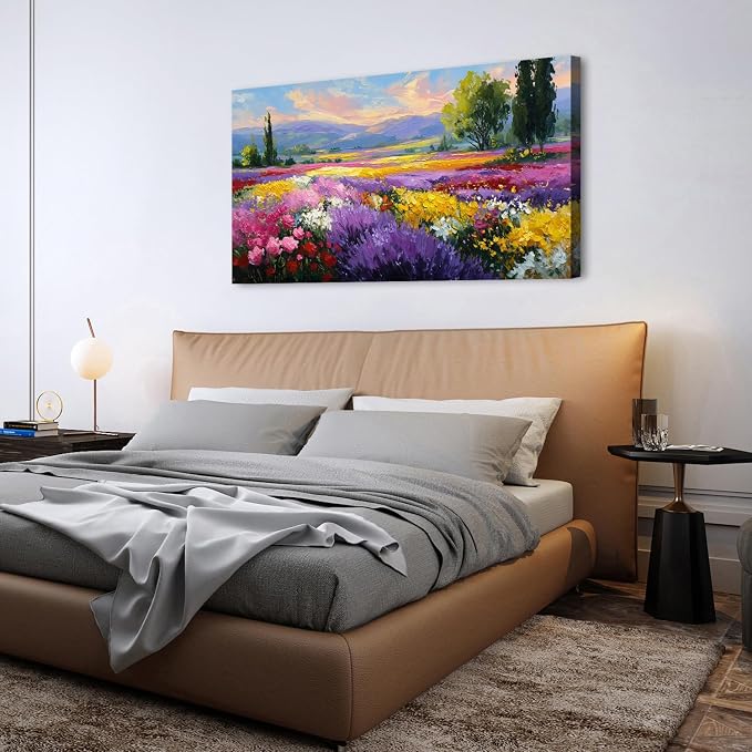 Flower Wall Art Vintage White Floral Canvas Pictures Abstract Blooming Flower - Image 6