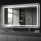 Koonmi 60"x36" LED Mirror for Bathroom, 90CRI Anti-Fog Vanity Mirror by KOONMI