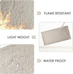 5-Pack 3D Faux Stone Wall Panels, PU Cement-Texture Wainscoting Panels - Image 4
