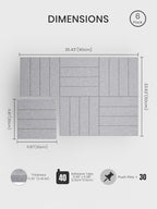 Bumusty Large Cork Board Alternative-36 x 24" Felt Bulletin Board Tiles - Image 2