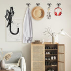 4 PCS Large Size Black Bow Wall Hook, Metal Hooks, Bow Room Decor Hooks - Image 7