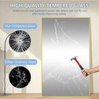 Large Mirror Full Length with Stand, Hanging or Wall Mounted, Tempered Glass - Image 8