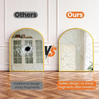 Sweetcrispy 31"x32" Arched Gold Bathroom Mirrors - Image 5