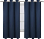 LEMOMO Navy Blue Thermal Blackout Curtains/38 x 63 Inch/Set of 2 Panels Room - Image 2