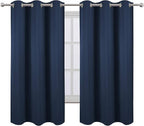 LEMOMO Navy Blue Blackout Curtains 40 x 63 Inch Length/Set of 2 Curtain - Image 2