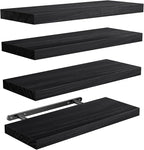 AMADA HOMEFURNISHING Floating Shelves, Paulownia Wood Wall Shelves by AMADAHOMEFURNISHING