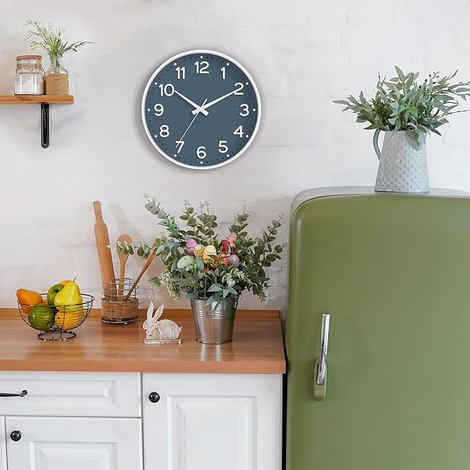 Roymnie Wall Clock 10 Inch Silent Wall Clocks Battery Operated-Modern Non - Image 2
