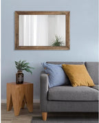 AAZZKANG Rustic Wood Mirror Rectangle Decorative Wall Mirrors - Image 7