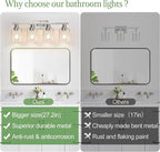 MOKATNG 4-Light Bathroom Light Fixtures, Vanity Light - Image 2