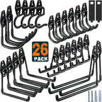 HUPBIPY 26 Pack Garage Hooks Heavy Duty Utility Steel by HUPBIPY