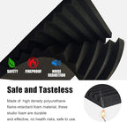 JBER Sound Proof Foam Panels Studio Acoustic Foam Panels, 48 Pack 1" X 12" X - Image 4