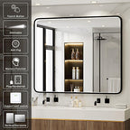 43X36 Inch Black LED Bathroom Mirror - Image 3