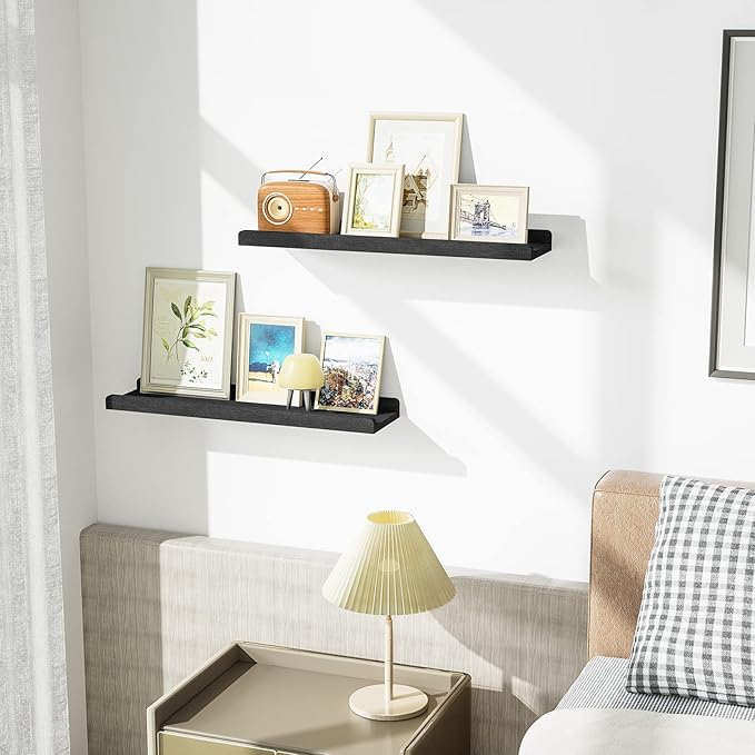 Love-KANKEI Floating Shelves Wall Mounted Set of 2, 24 Inch Wood Storage Wall - Image 8