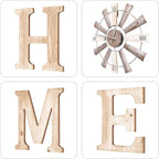 Farmhouse Home Signs with Windmill Clock Wall Decor Rustic Home Letters Wall Art - Image 5