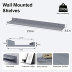 Floating Shelves for Wall Decor, Long Wall Mounted Storage Shelf for Bedroom - Image 3