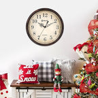 Geevon Retro Silent 12 Inch Wall Clock Non Ticking, Rustic Vintage Clock Quartz - Image 5