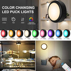 BLS LED Puck Lights with Remote Control, Wireless Under Cabinet & Closet - Image 6
