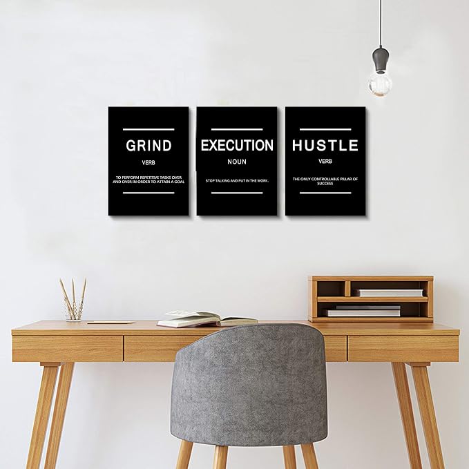 Framed Canvas Wall Art Success Quote, Office Wall Art, Positive Motivational - Image 4